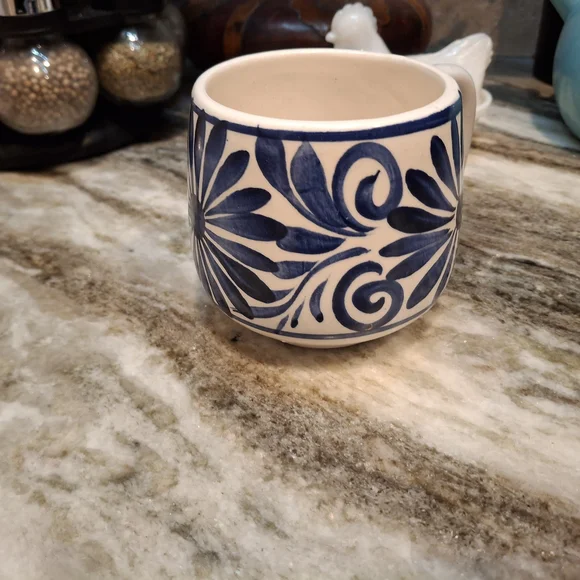 Blue Floral Ceramic Mug - Picture 6 of 9